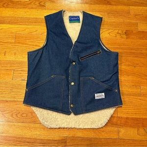 VTG 70s/80s Carter’s Sherpa Lined Denim Vest Size Large